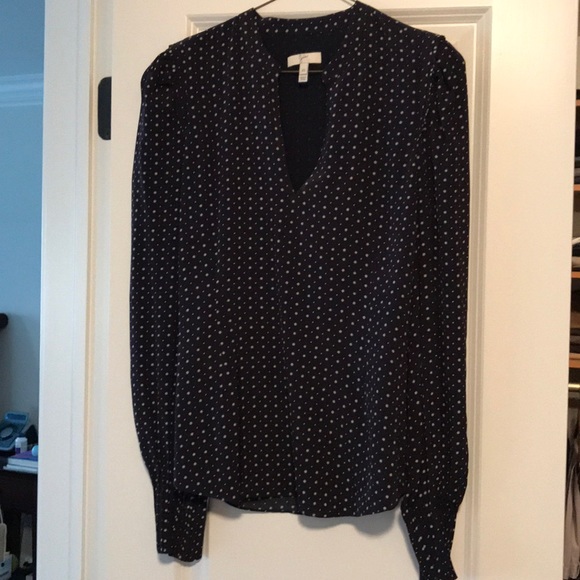 Joie Tops - Joie black silk print blouse